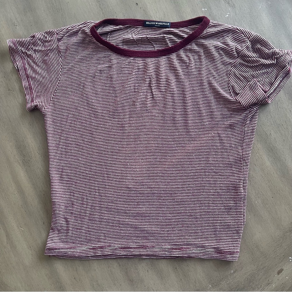 Brandy Striped Women's Top - Maroon